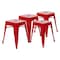 Flash Furniture 4  Inch Red Metal Stool, PK4 ET-BT3503-18-RED-GG - alternate 5